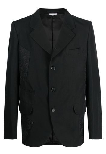 Comme Des Garçons Homme Plus panelled single-breasted blazer - Black