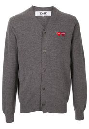 embroidered logo cardigan