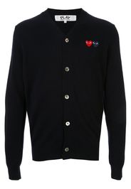 embroidered logo cardigan