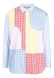 Comme Des Garçons Shirt contrast-check long-sleeve shirt - Blue