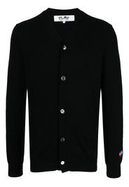 Comme Des Garçons Play x Invader pixelated-heart cardigan - Black