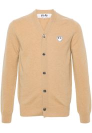 Comme Des Garçons Play heart-motif wool cardigan - Yellow