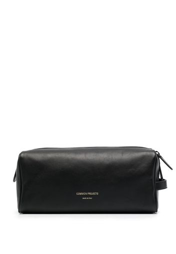 Common Projects engraved-logo wash bag - Black