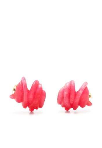 Completedworks sculpted resin stud earrings - Pink