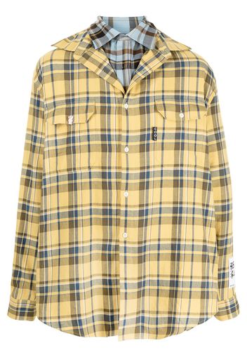 COOL T.M check button-down shirt - Yellow