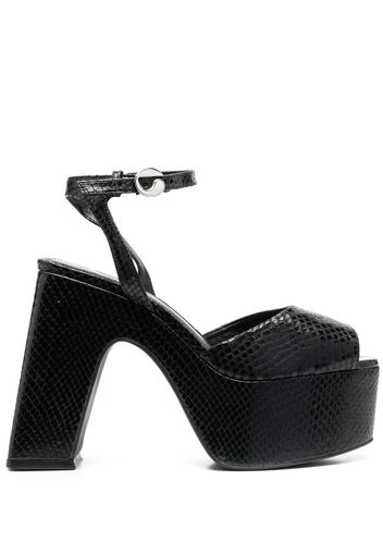 Coperni Bridge platform sandals - Black