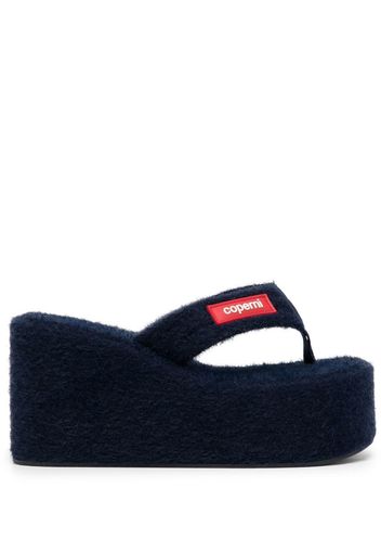 Coperni 100mm wedged flip-flops - Blue