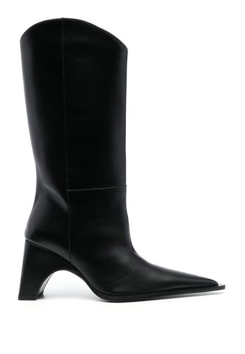 Coperni Bridge cowboy leather boots - Black