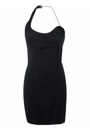 Coperni chain-link detail halterneck dress - Black