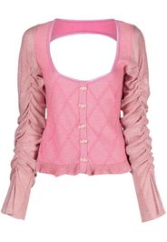 CORMIO Elena draped-sleeve cardigan - Pink