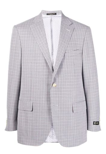 Corneliani plaid-check wool blazer - Blue