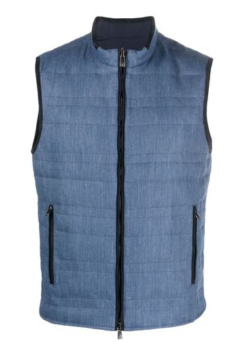 Corneliani reversible zip-up gilet - Blue