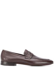 almond toe leather loafers