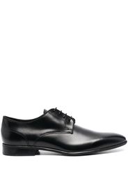 Corneliani almond-toe leather derby shoes - Black
