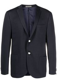 Corneliani textured-finish single-breasted blazer - Blue