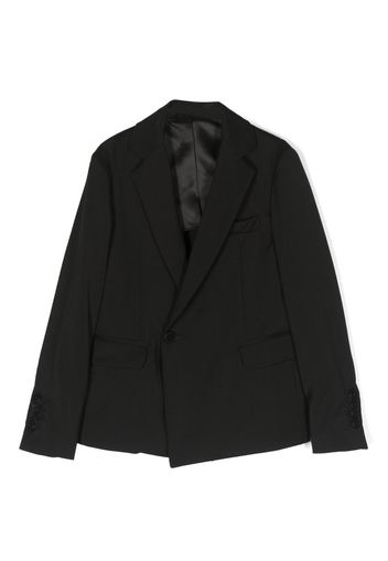 Costumein single-breasted virgin-wool blazer - Black