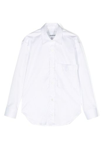 Costumein patch-pocket cotton shirt - White