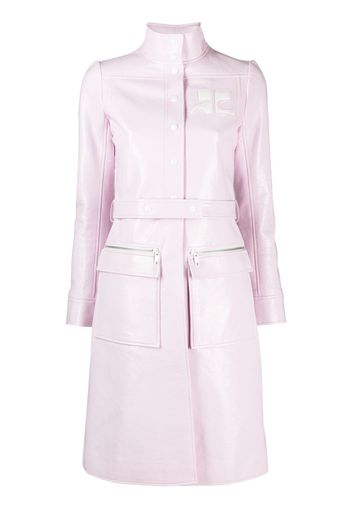 Courrèges inlaid-logo trench coat - Pink
