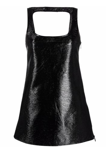 Courrèges sleeveless vinyl mini dress - Black