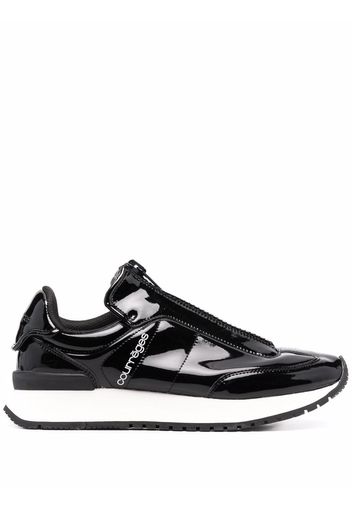 Courrèges high-shine finish sneakers - Black