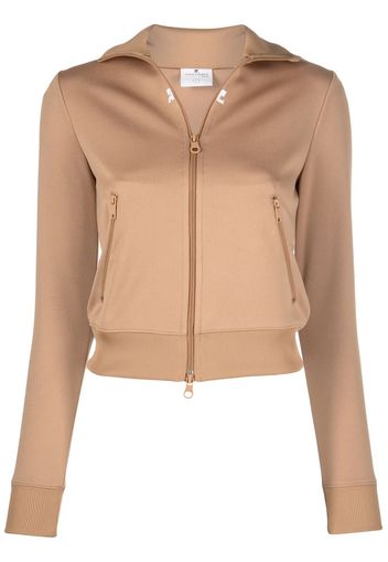 Courrèges logo-patch stand-up collar jacket - Neutrals