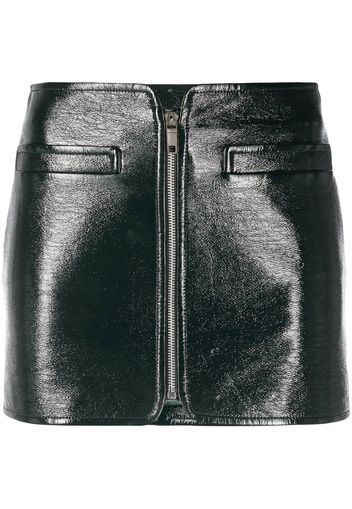 Courrèges Swallow zip vinyl skirt - Green