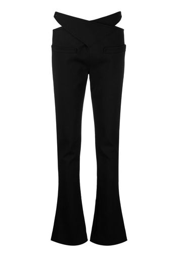 Courrèges cut-out detail trousers - Black