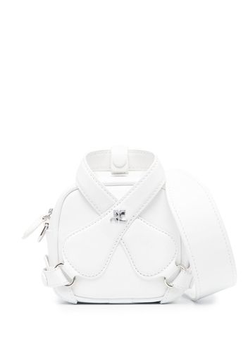 Courrèges twisted-strap logo tote bag - White