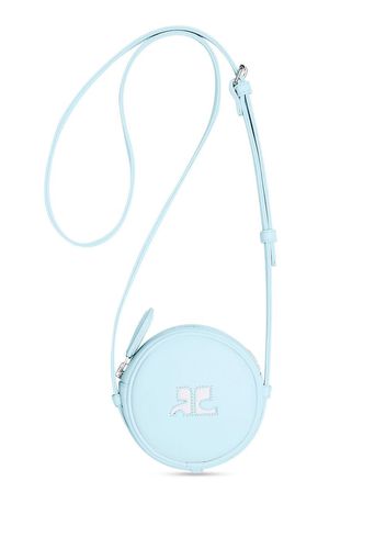 Courrèges logo-patch circle shoulder-bag - Blue