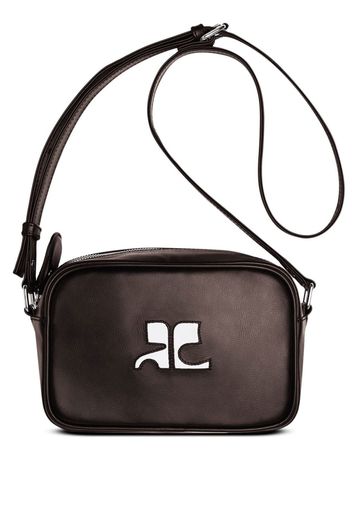 Courrèges Reedition leather camera bag - Brown