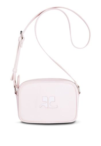 Courrèges logo-patch detail shoulder bag - Pink