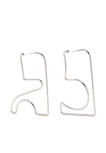 Courrèges Maxi AC geometric-shape earrings - Silver