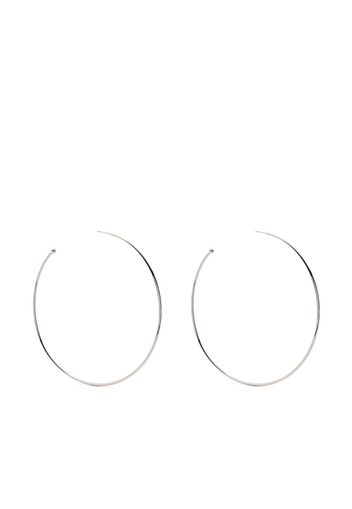 Courrèges sculpted hoop earrings - Silver