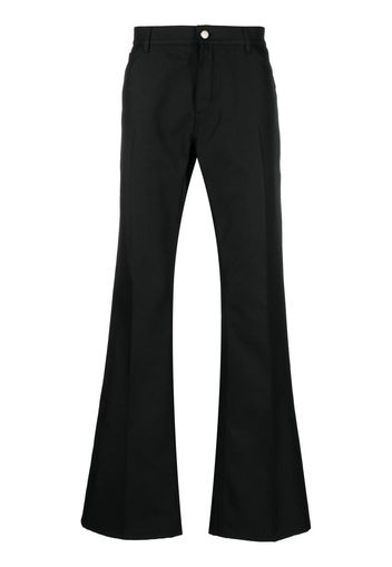 Courrèges flared cotton trousers - Black