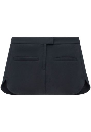 Courrèges curved hem twill mini skirt - Black