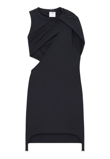 Courrèges twist jersey tech dress - Black