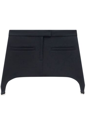 Courrèges twill suspenders mini skirt - Black