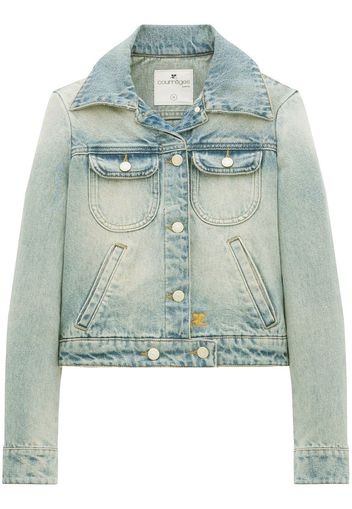 Courrèges light-wash button-up denim jacket - Blue