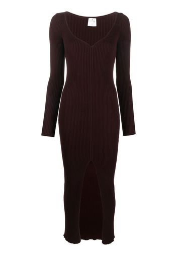 Courrèges ribbed midi dress - Red