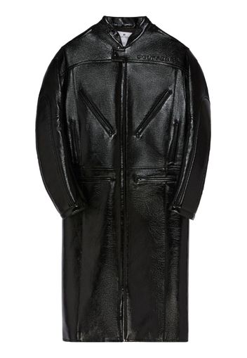 Courrèges Racer vinyl coat - Black