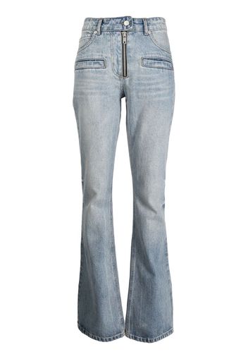 Courrèges mid-rise slight flare jeans - Blue