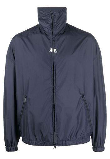 Courrèges logo-print lightweight jacket - Blue