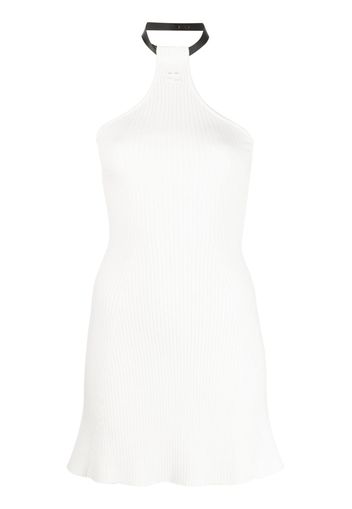 Courrèges mini chocker fine-ribbed dress - White