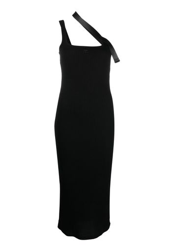 Courrèges strap-detail midi dress - Black