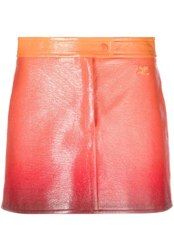 Courrèges Iconic Vinyl miniskirt - Orange