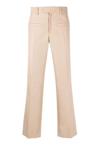 Courrèges pressed-crease cropped trousers - Neutrals