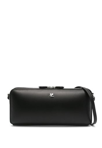 Courrèges Cloud logo-plaque shoulder bag - Black