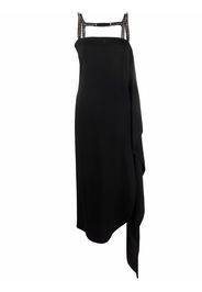 Courrèges draped panel midi dress - Black