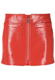 Courrèges patent mini skirt - Red