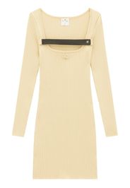 Courrèges racer rib knit dress - Neutrals